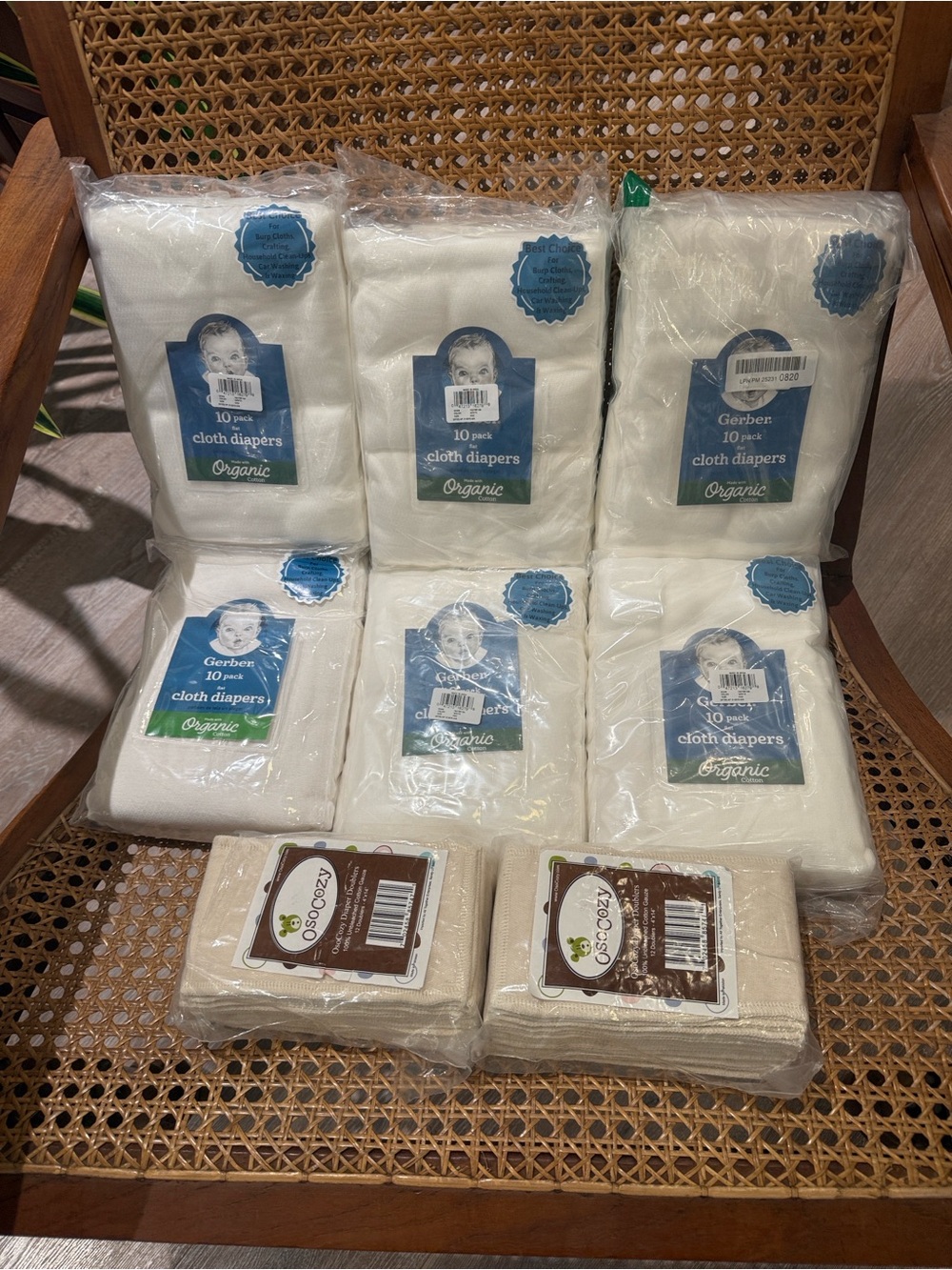 Bundle Deal Gerber cloth diapers with OsoCozy liners